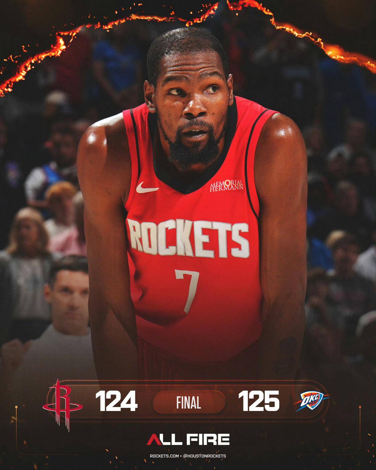 NBA揭幕战，雷霆双加时1分险胜火箭，亚历山大罚球准绝杀