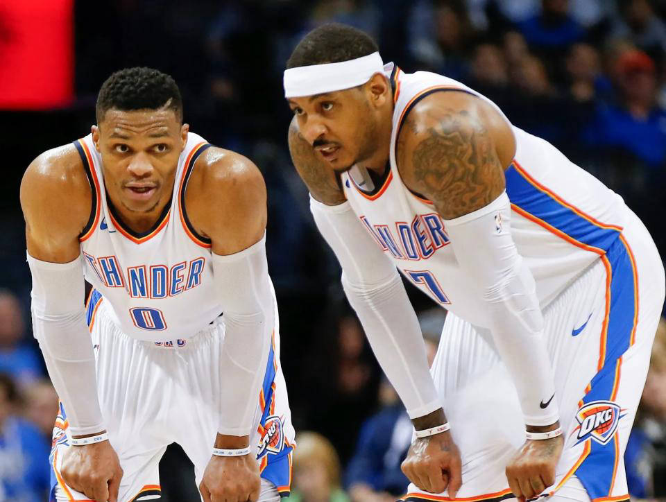 安东尼同情威少遭遇：NBA历史最伟大控卫之一竟无球可打