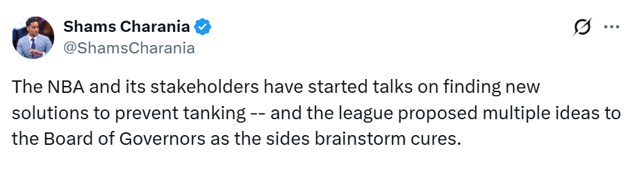 曝NBA酝酿重磅改革：已提交多项优化方案 目标防止球队摆烂